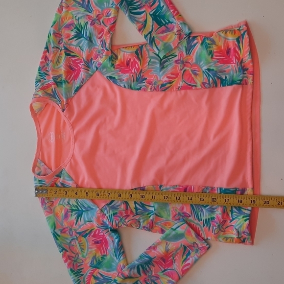 Wonder Nation extra large 14 16 long sleeve floral swim rashguard - Picture 7 of 8